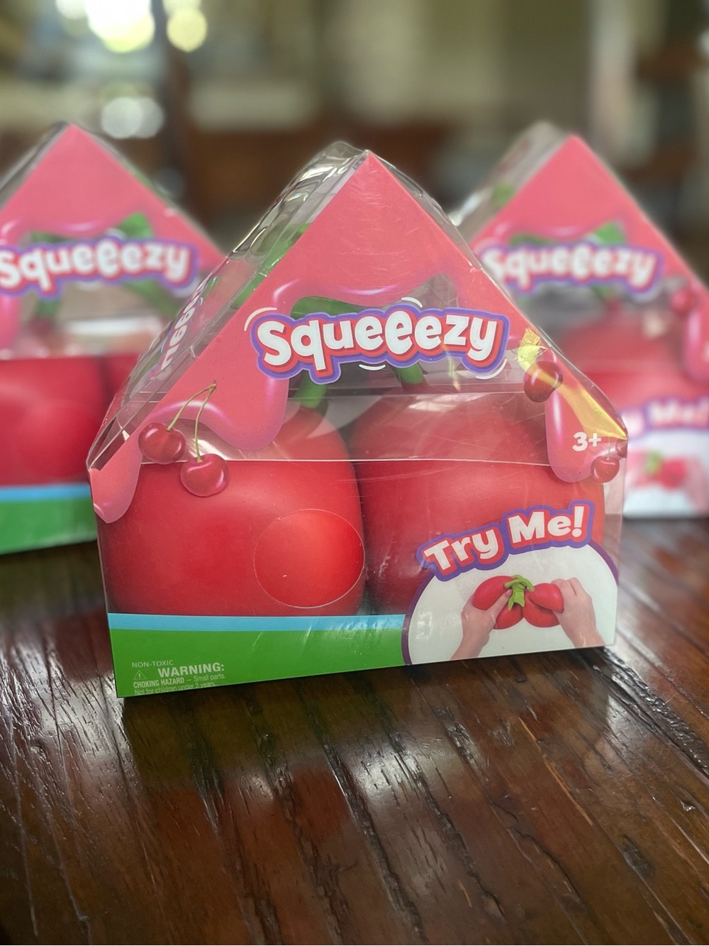 Squeeezey Red Cherry Stress Ball Toy -